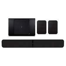 Bluesound Pulse Soundbar +. Brandneue Top-Soundbar. schwarz schwarz mit Subwoofer + Flex 2i