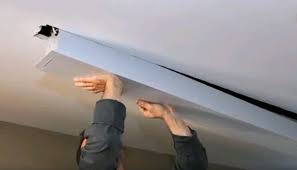 Elite Screens EVANESCE TAB TENSION. Deckeneinbau-Motorleinwand. 16:9.Max-White Fiberglass-Tuch! #2
