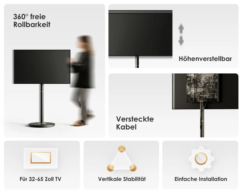 FITUEYES Master V2 FT65 TV-Ständer mit Rollen