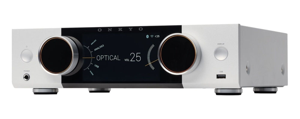 ONKYO Muse Y-50. Der brandneue Streaming-Vollverstärker. Phono. HDMI eArc. 2 x 250 W/4 — Alu silber
