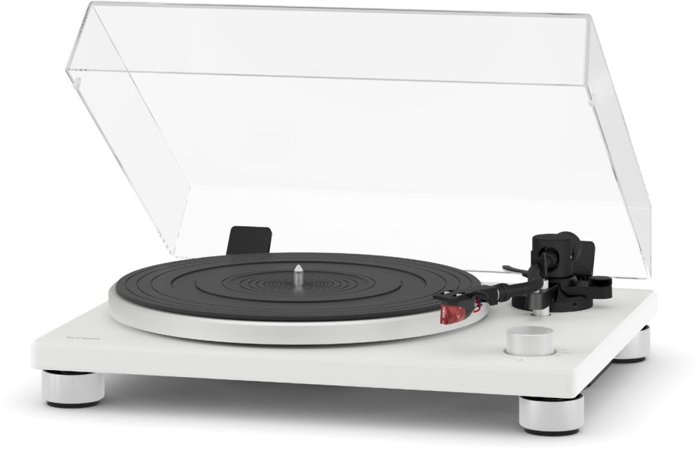 SONORO Platinum Auto EAS. Analoger Plattenspieler. Spitzenklasse. Endabschaltung. Ortofon 2M Red! — Matt weiß - silber