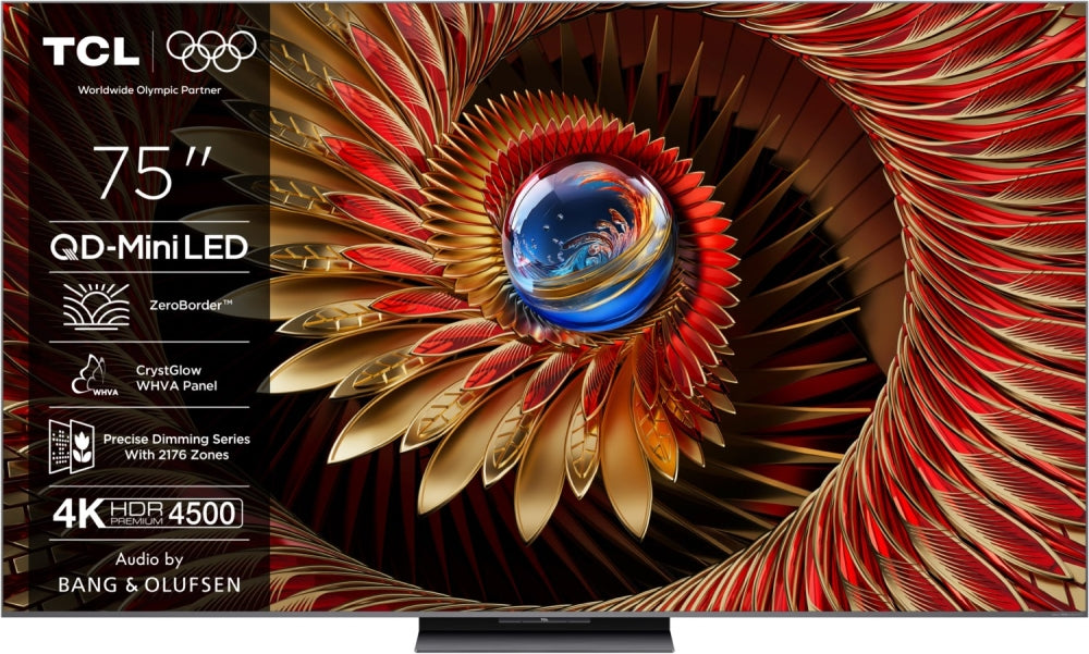 TCL 75C89K. 2025. QD-MiniLED. 189 cm. 4500 Nits. 2176 Dim.zonen. Rahmenlos. B&O Sound! Sonderpreis! #1