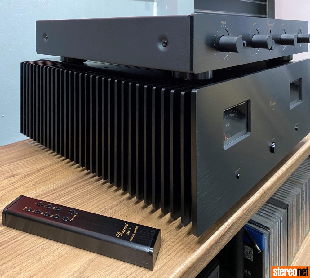 VINCENT SA-32. High-End Vorverstärker. Röhren-Hybrid! Alu-Fernbedienung! — SA32/SP332 black