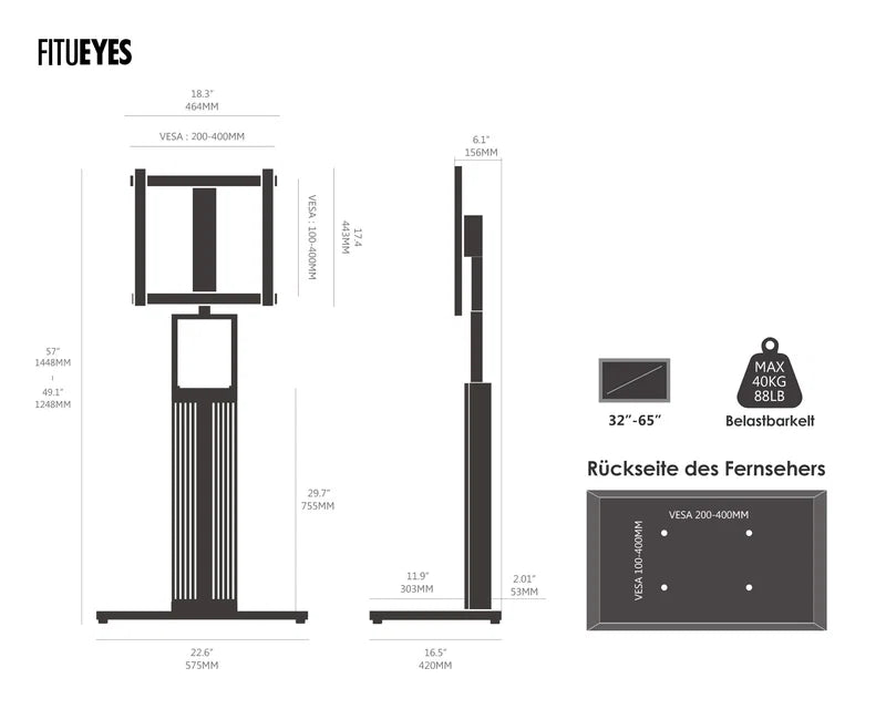 FITUEYES Zen FT65 TV-Ständer