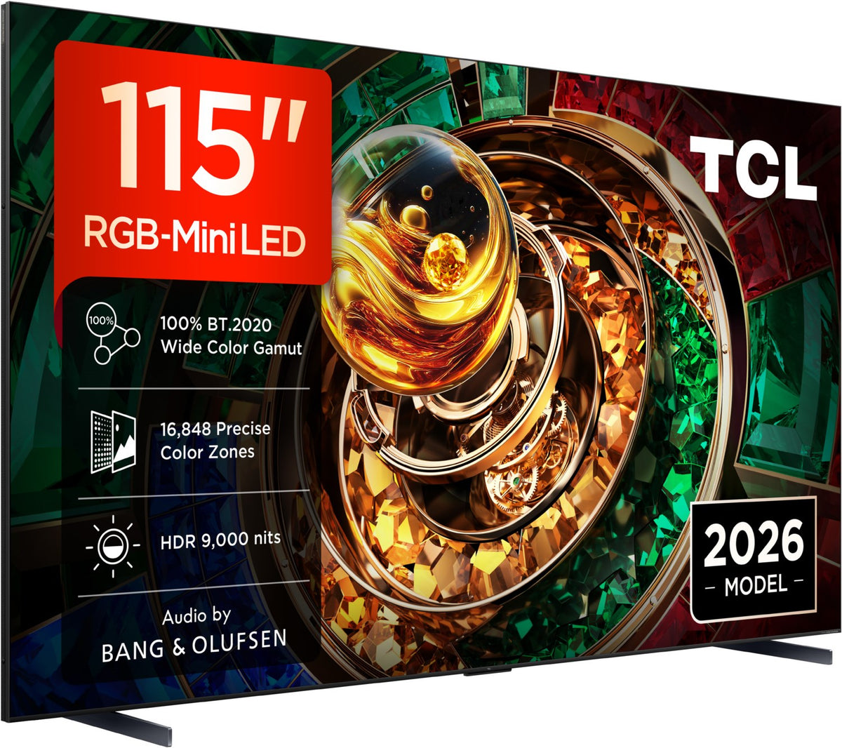 TCL 115RM9L. RGB MiniLED. Der beste Groß-TV der Welt. 291 cm Diagonale. 9000 Nits. 16848 Zonen. Superdünn! Top-Angebot!