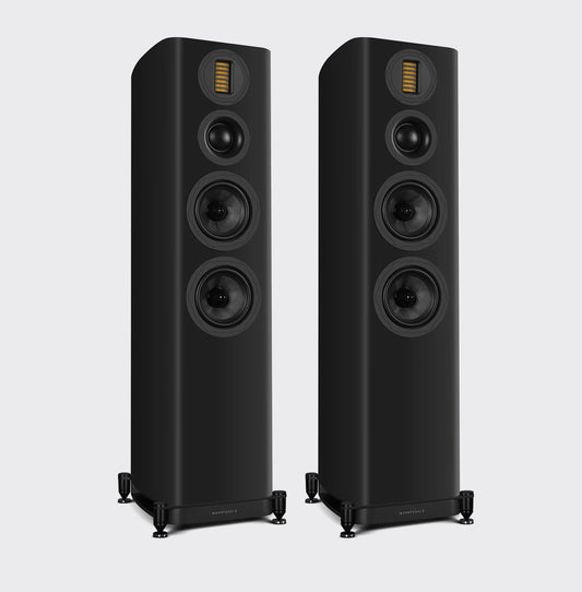 WHARFEDALE EVO 5.4. Deutlich verbesserter Nachfolger der EVO 4. Sehr edles Mattlack-Design.