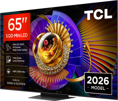 TCL 65C79L SQD MiniLED. absol. Spitzenklasse. 164 cm Diagonale. 3000 Nits. 1152 Zonen. B&O Sound!