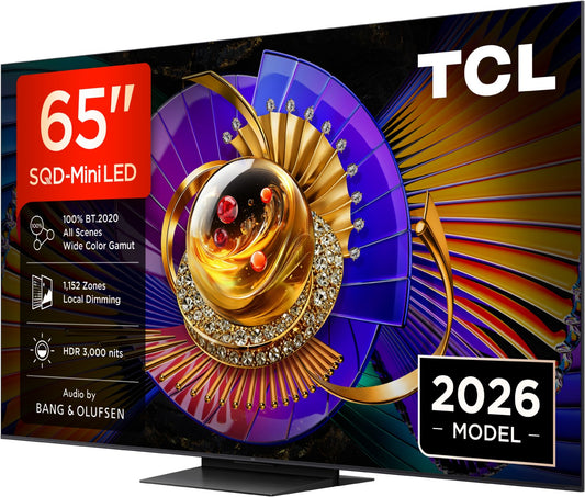 TCL 65C79L SQD MiniLED. absol. Spitzenklasse. 164 cm Diagonale. 3000 Nits. 1152 Zonen. B&O Sound!