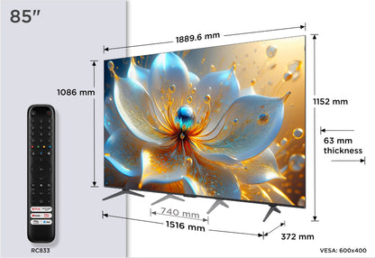 TCL 85P89K. 98"/ 215 cm QLED-TV. 144 Hz. AiPQ-Prozessor. STARTAKTION ONLINESHOP 2026