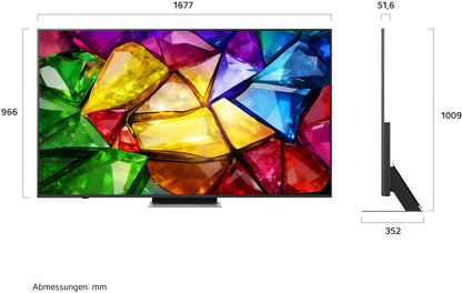 LG 75MRGB87B9B. 190 cm großer TV der Spitzenklasse. MiniLED/RGB. 144 Hz. Edler Mittelfuß!