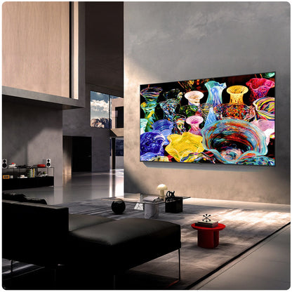 LG 75MRGB87B9B. 190 cm großer TV der Spitzenklasse. MiniLED/RGB. 144 Hz. Edler Mittelfuß!