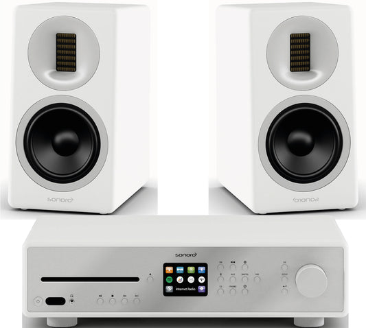 SONORO HiFi-Anlage 1 : Maestro + Orchestra Slim-Boxen. Schwarz oder weiß. SUPER-DEALZ!