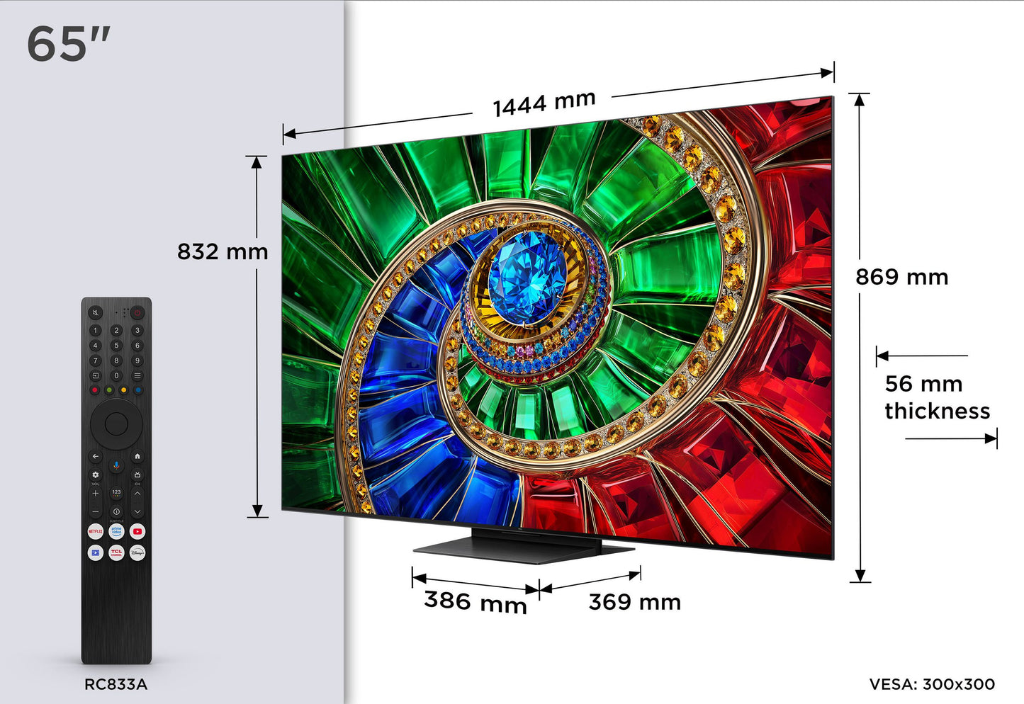 TCL 65RM7L. RGB MiniLED. Referenzklasse. 164 cm Diagonale. 2000 Nits. 1344 Zonen. Superdünn! (Kopie) (Kopie) (Kopie)