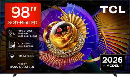 TCL 98C79L. SQD MiniLED. absol. Spitzenklasse. 248 cm Diagonale. 3000 Nits. 2176 Zonen. B&O Sound