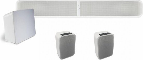 Bluesound Pulse Soundbar +. Brandneue Top-Soundbar. schwarz  weiß mit Subwoofer + Flex 2i