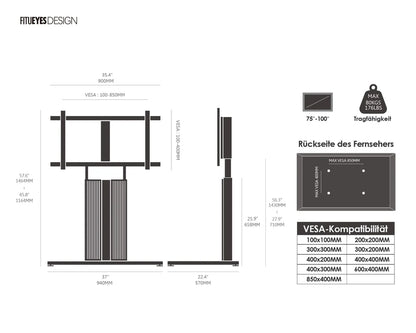 FITUEYES Cantor FT100 TV-Ständer