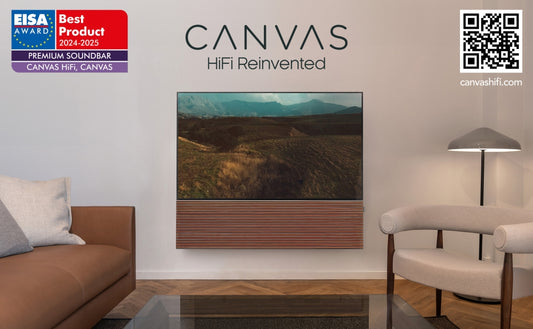CANVAS HighEnd-Soundbar. Die dänische Design-Lösung für alle TV (55 - 83 Zoll). Überragender Klang! #1