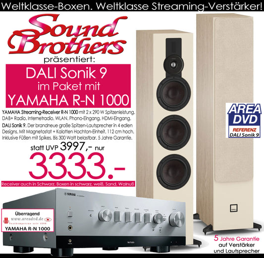 DALI Sonik 9 + YAMAHA R-N 1000 - Paket der Spitzenklasse zum Superpreis!