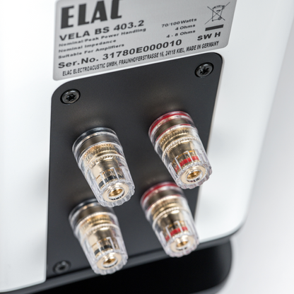 ELAC VELA BS 403 Mk2(Stück) Mit JET-6 Bändchen-Hochtöner! Sonderpreis! — Weiß Lack Hochglanz