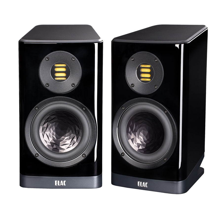 ELAC VELA BS 403 Mk2(Stück) Mit JET-6 Bändchen-Hochtöner! Sonderpreis! — Schwarz Lack Hochglanz