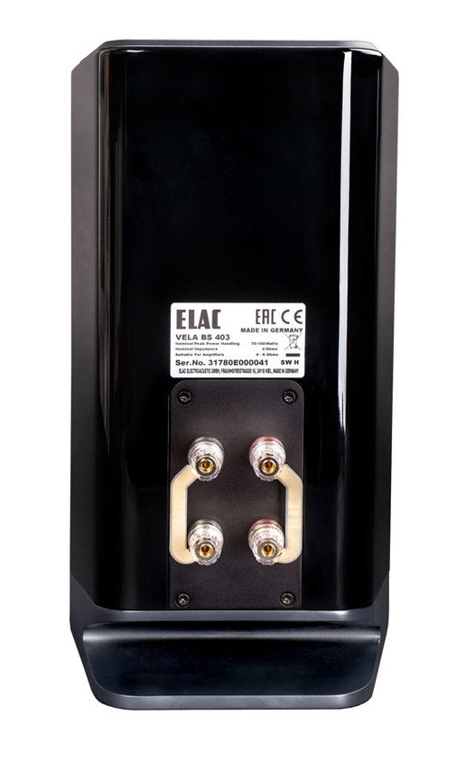 ELAC VELA BS 403 Mk2(Stück) Mit JET-6 Bändchen-Hochtöner! Sonderpreis! — Schwarz Lack Hochglanz