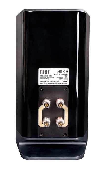 ELAC VELA BS 403 Mk2(Stück) Mit JET-6 Bändchen-Hochtöner! Sonderpreis! — Schwarz Lack Hochglanz