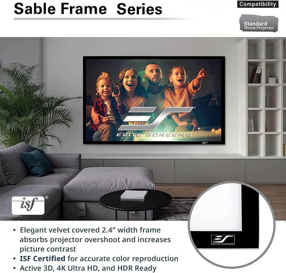 Elite Screens Sable Frame. Die überragende, preisattraktive Rahmenleinwand. Weiß oder Kontrastgrau! #3