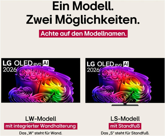 LG 55G68LW/69LS. 139 cm Diagonale. Reflektionsarmer Premium OLED mit HRCT. Wand (W)-oder Stand (S)