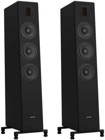 Sonoro Orchestra Shaped Signature. 3 Weg Stand-Lautsprecher der HighEnd-Klasse mit echtem Bändchen-Hochtöner! Weiß und schwarz matt!