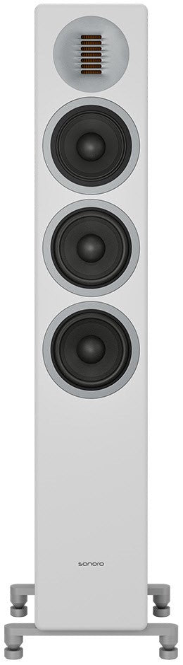 Sonoro Orchestra Shaped Signature. 3 Weg Stand-Lautsprecher der HighEnd-Klasse mit echtem Bändchen-Hochtöner! Weiß und schwarz matt!