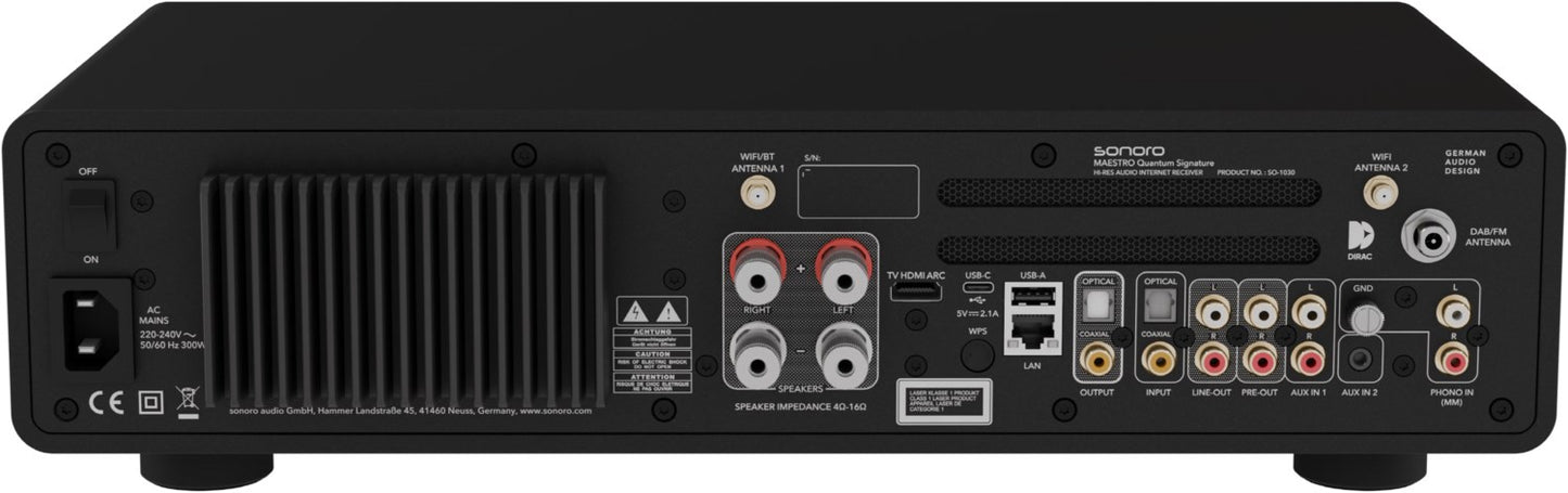 SONORO Maestro Quantum Signature. Die HighEnd-Version des überragenden All-in-One Geräts. Referenz-Niveau.. Stylish! (Kopie)