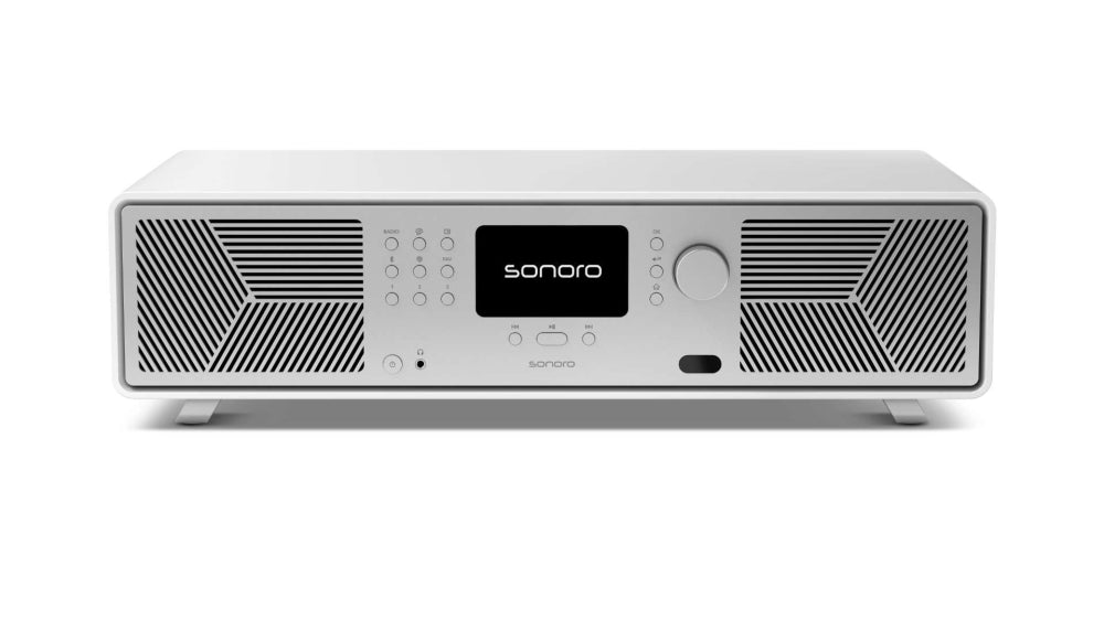 SONORO Avaton. Die Alternative zum Meisterstück ohne CD! Superklang! HDMI f. TV. Ikonisches Design! — weiß/silber