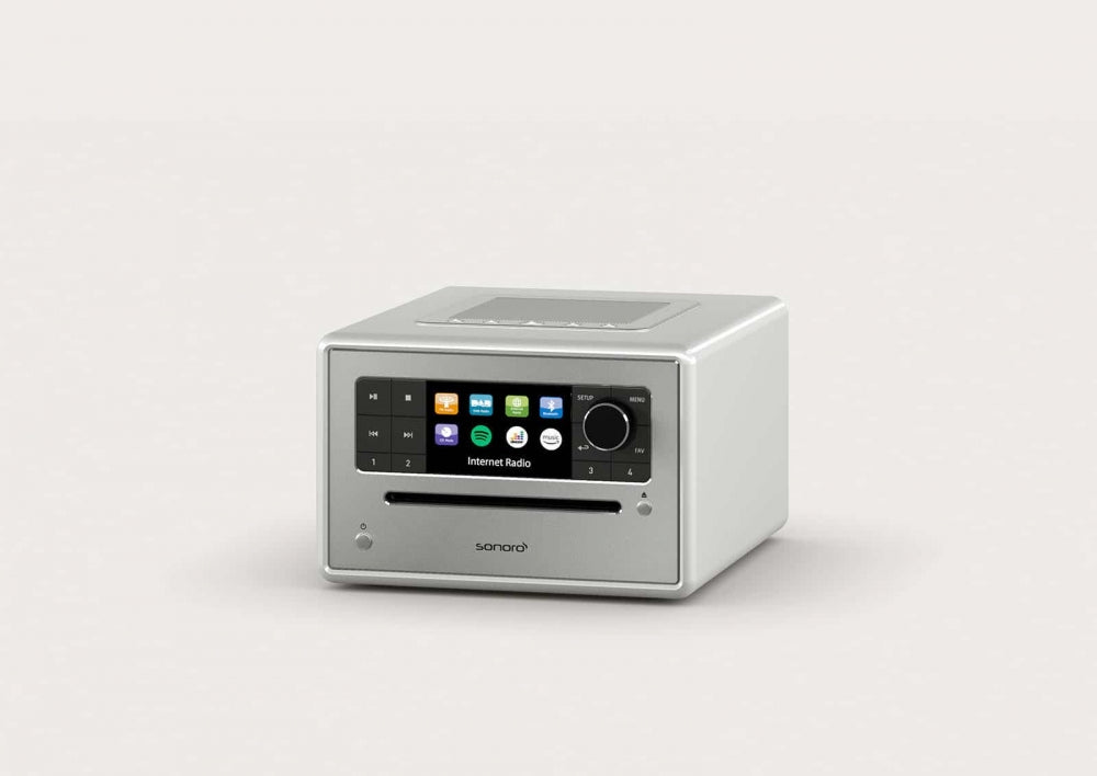 Sonoro Elite. Das wohlklingende All-In-One Gerät in vielen Designs. Mehr als ein "Radiowecker"! — Silber hochglanz - Silber