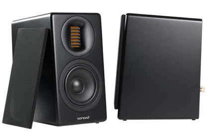 SONORO HiFi-Anlage 1 : Maestro + Orchestra Slim-Boxen. Schwarz oder weiß. SUPER-DEALZ! — Matt schwarz, Front schwarz, Boxen schwarz