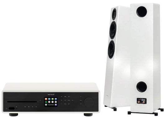 SONORO HiFi-Anlage 3: Maestro + Grand Orchestra-Boxen. Sonderpreis. Weiß. Restposten! #1