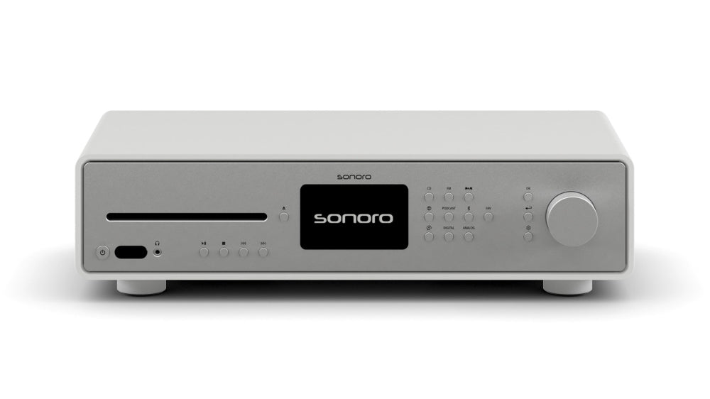 SONORO Maestro Quantum. Neuheit! Das überragende All-in-One Gerät. Klangstark. Stylish! — Matt Weiß - Silber