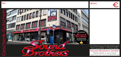 Sound Brothers Geschenk-Gutschein. Verschiedene Werte ab 50 Euro! #2