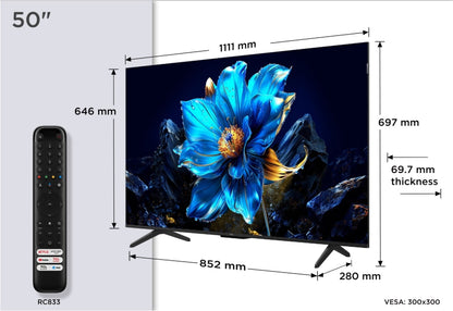 TCL 50 P79K. 127 cm Diagonale. 4K/QLED-TV mit AiPQ Bildverbesserer (KI). Google-TV! Start-Dealz 2026 #3