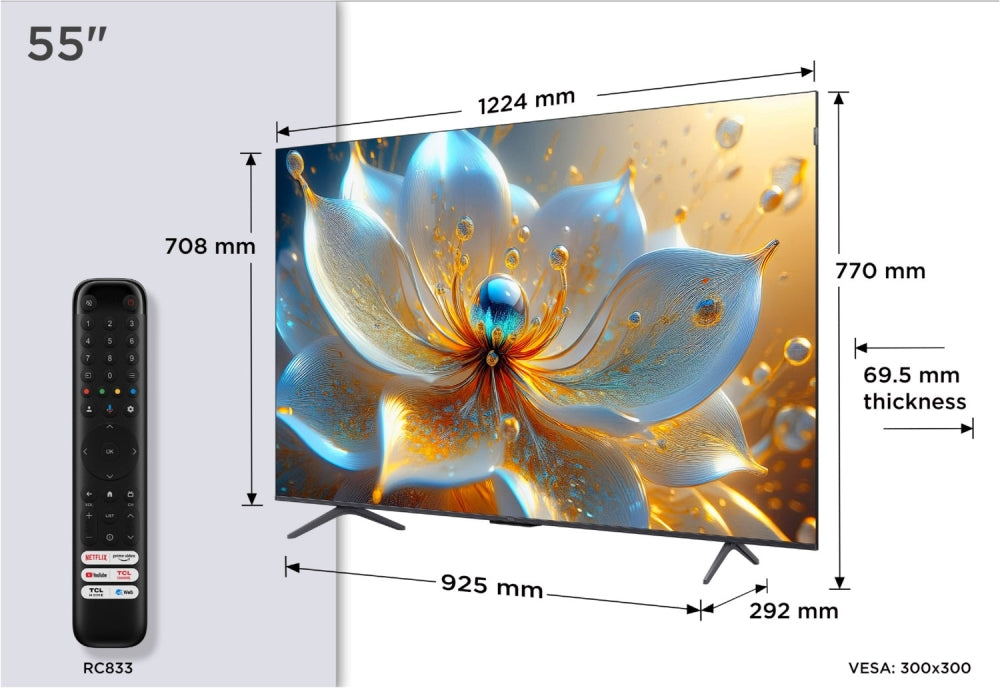 TCL 55P89K. 139cm QLED-TV. 144 Hz. AiPQ-Prozessor. Auslauftyp 2025. Super-Preis!!