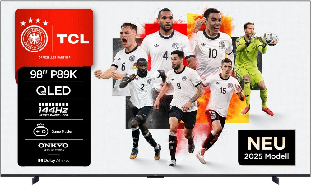 TCL 98P89K. 98"/248 cm QLED-TV. 144 Hz. AiPQ-Prozessor. WM-AKTION!