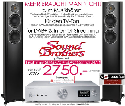 Technics SU-GX 70/ELAC Carina 274.4 - Paket der Spitzenklasse. Klingt vorzüglich. Sonderpreis! #1