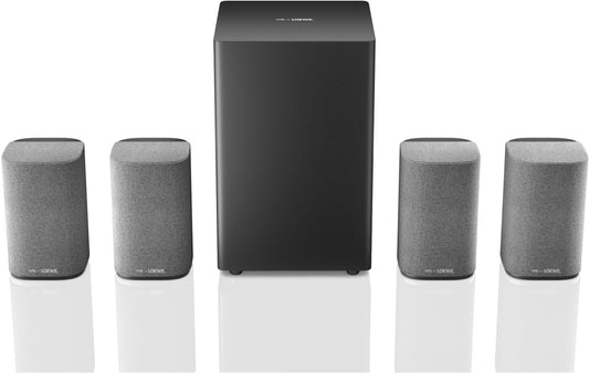 We. by Loewe. We. Boost 4.1.2 A/V-Lautsprechersystem mit Aktiv-Subwoofer. Stoff Ash grey. Mit HDMI 2.1 Dongle!