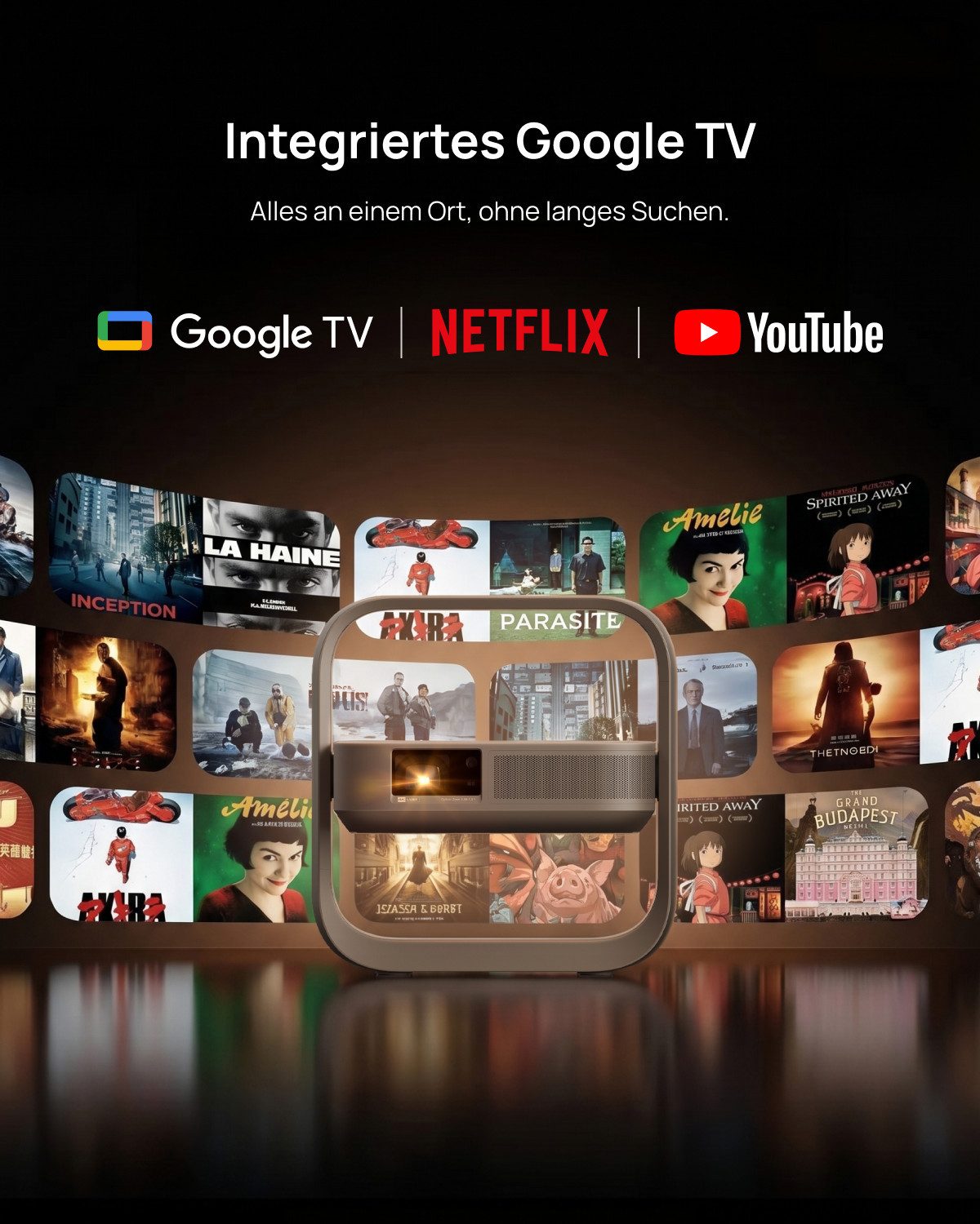 XGIMI Elfin Flip 4K. Ultraleichter, transportabler 4K-Laser-Beamer mit 1600 Lumen und GoogleTV!