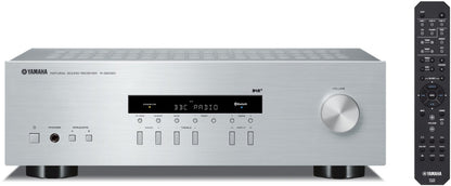 YAMAHA, ELAC Einsteiger-Paket. 2 x 100 W Receiver RS-202D + ELAC Regalboxen Debut DB 5.3 WM-SPECIAL! — silber/schwarz