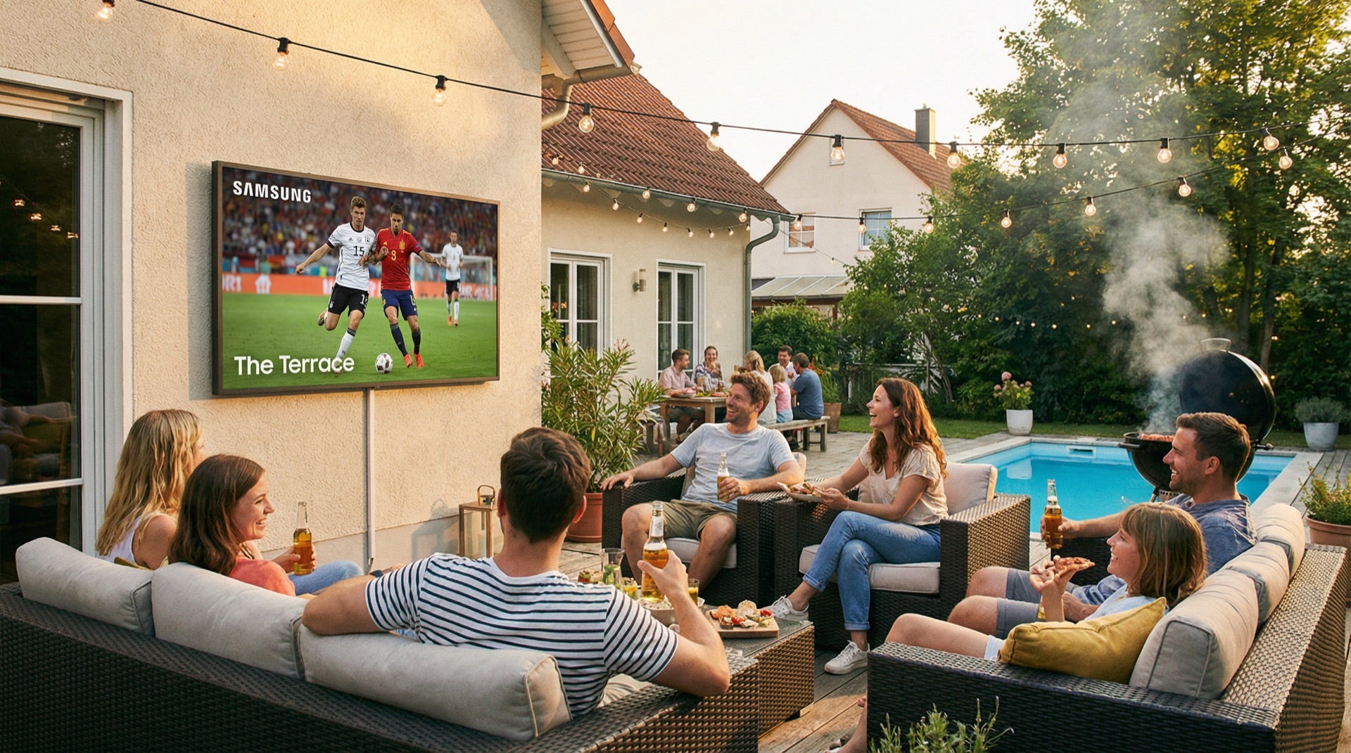Sound und Bild auf der Terrasse.