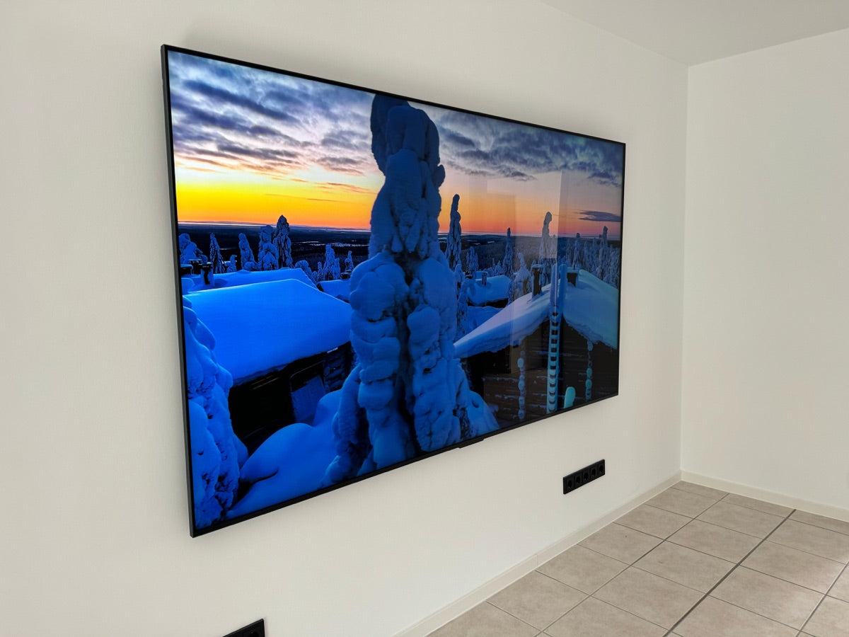 LG Gallery Design-TV. 83 Zoll. Wie ein Bild an der Wand. Nahtlos. Ohne 1 mm Abstand.